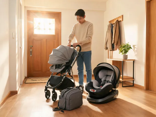 Newborn travel routine