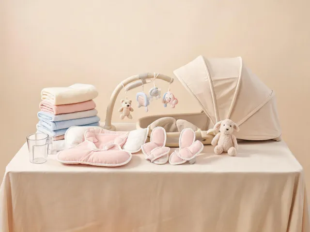 Baby shower gift table